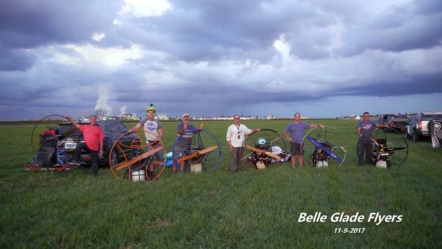 South Florida Paramotor Guys Having Fun at Belle Glade 11-9-2017